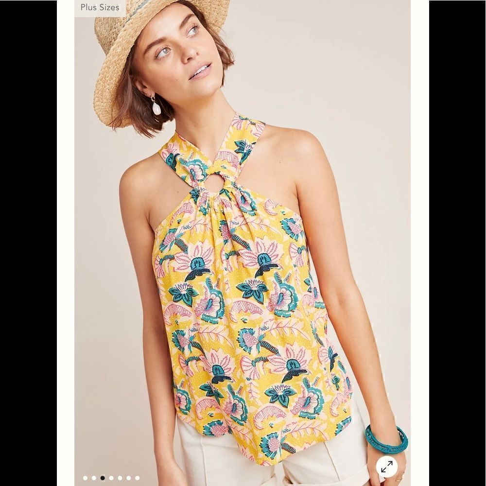 Anthropologie Maeve Mica Sleeveless Blouse